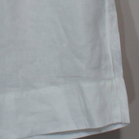 Grade&Gather 100%  Linen white woman straight leg pant 4 pockets  size Medium - Picture 9 of 9